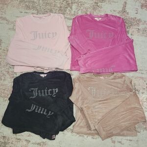 Juicy Couture velour 2-piece pj sets - Bundle of four - XL